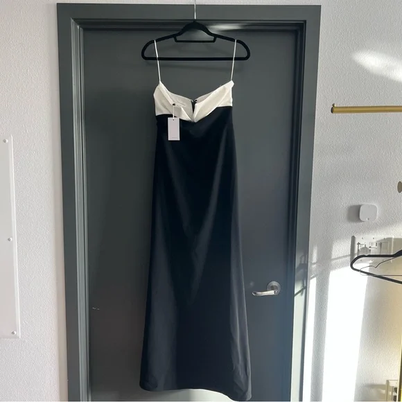knee length dresses for ladies Rag & Bone Anais Tulle-Paneled Midi Dress Black Silk Size Extra Extra   Celebrity Owned
